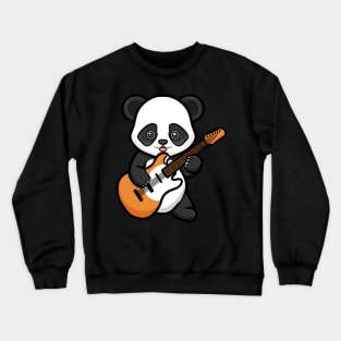 Panda is a guitarist Crewneck Sweatshirt